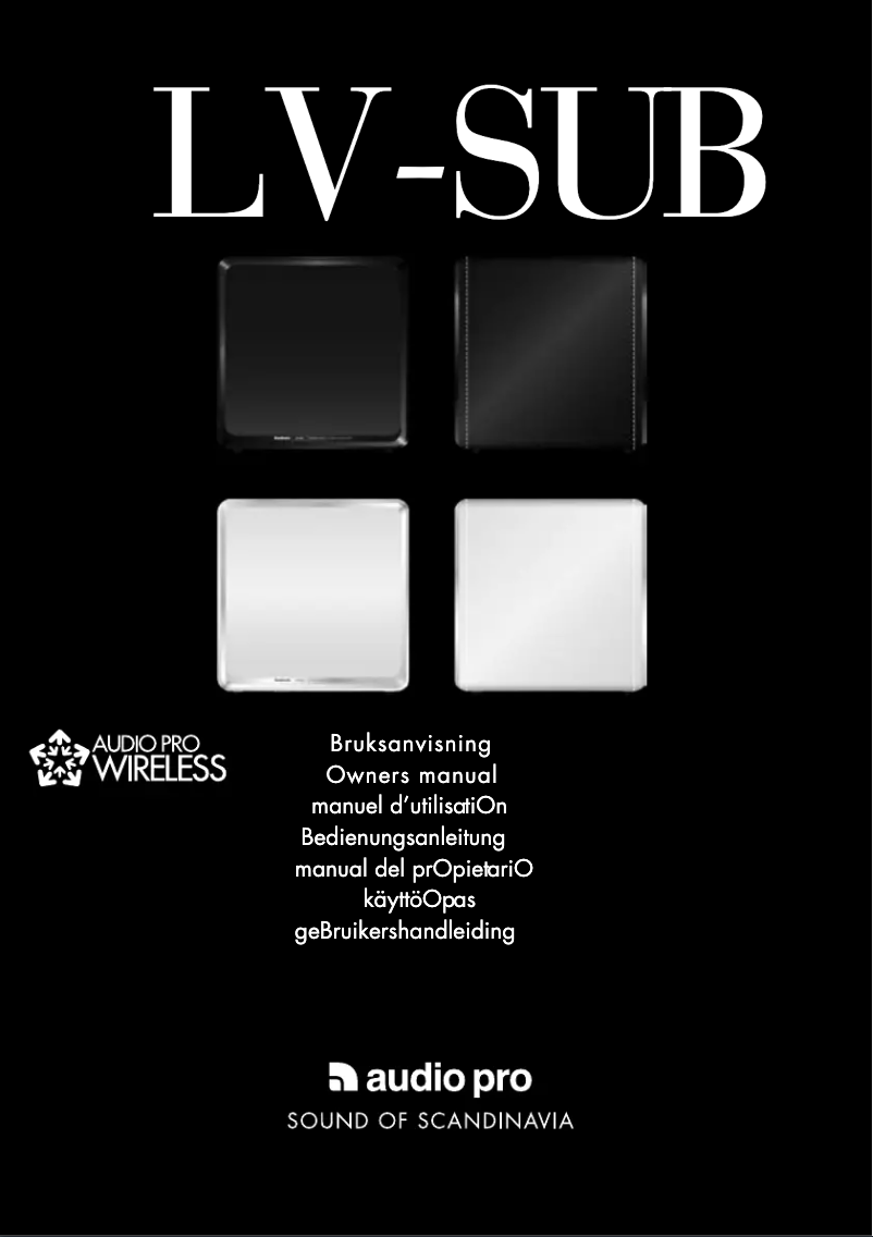 Página 1 del manual Manual de usuario Audio Pro LV Sub