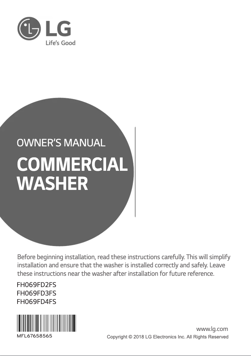 Imagen de la primera página del manual del dispositivo FH069FD2FS