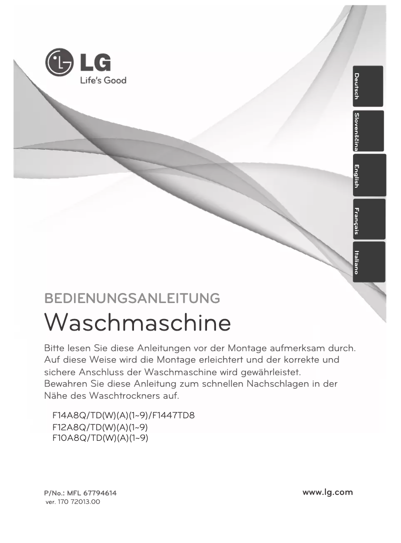 Imagen de la primera página del manual del dispositivo F14A8QDA