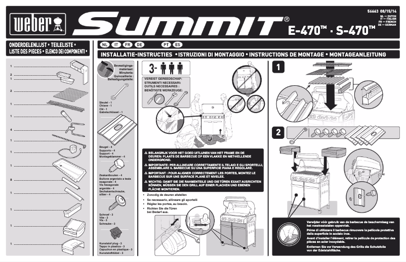 Imagen de la primera página del manual del dispositivo Summit E-470