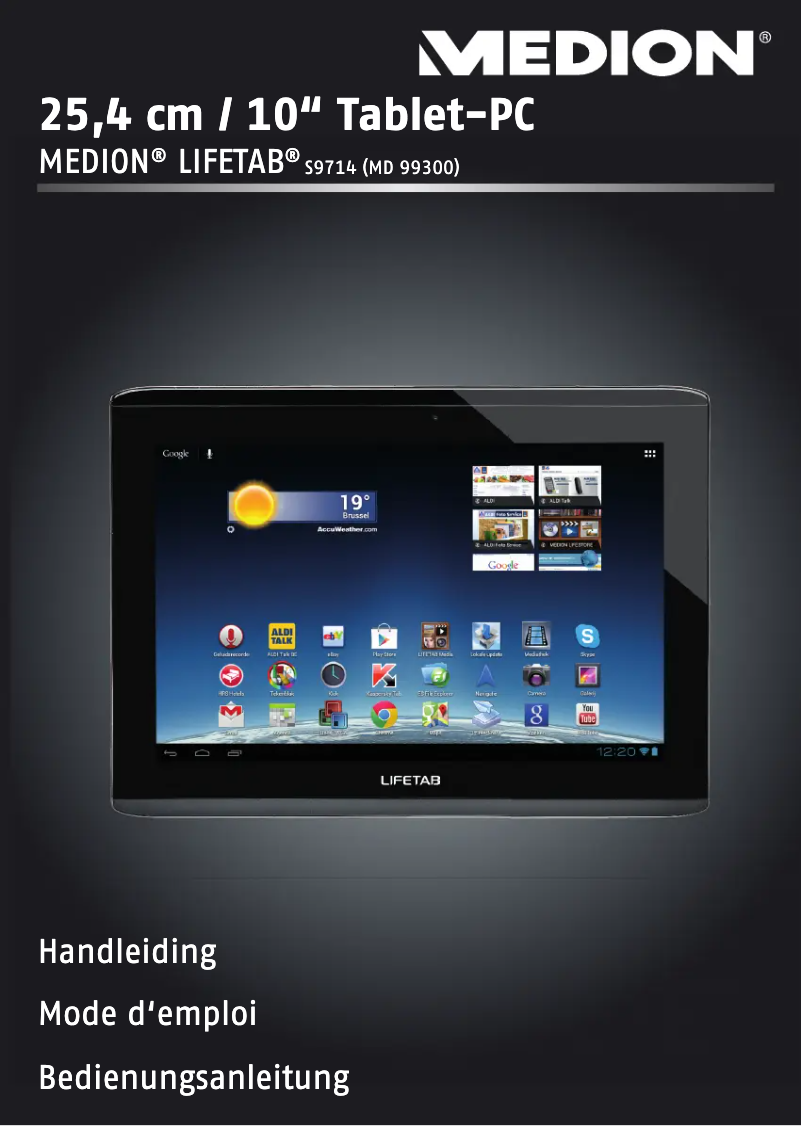 Imagen de la primera página del manual del dispositivo Lifetab S9714 (MD 99300)