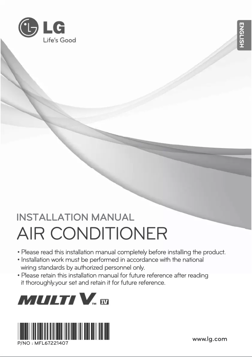 Página 1 del manual Guía de instalación LG ARUV160LTS4