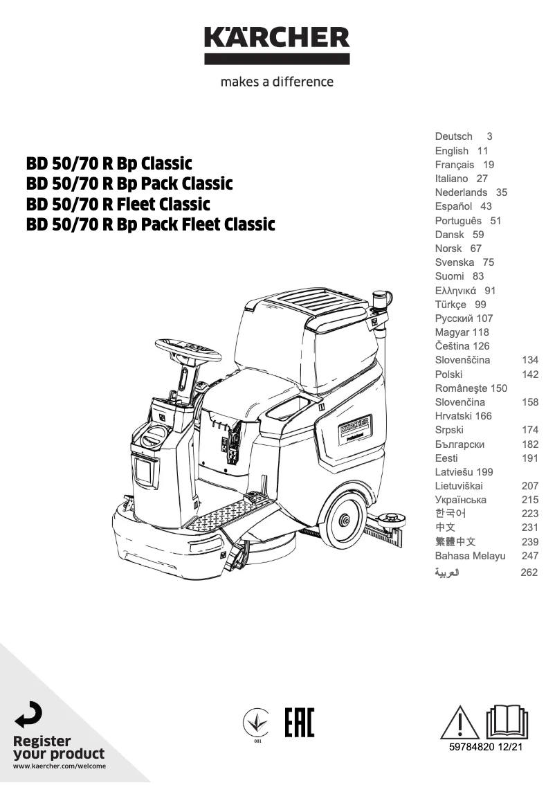 Imagen de la primera página del manual del dispositivo BD 50/70 R Classic Bp Pack