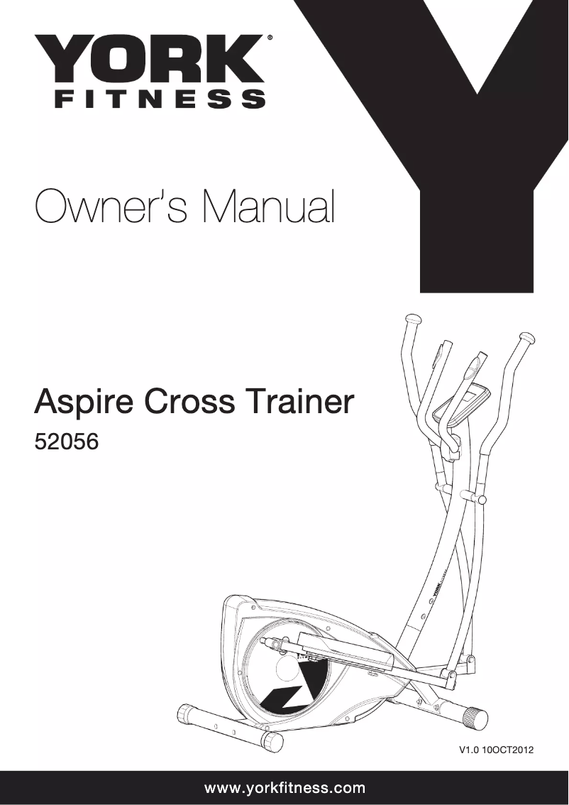 Página nº 1 - Manual de usuario York Fitness Aspire