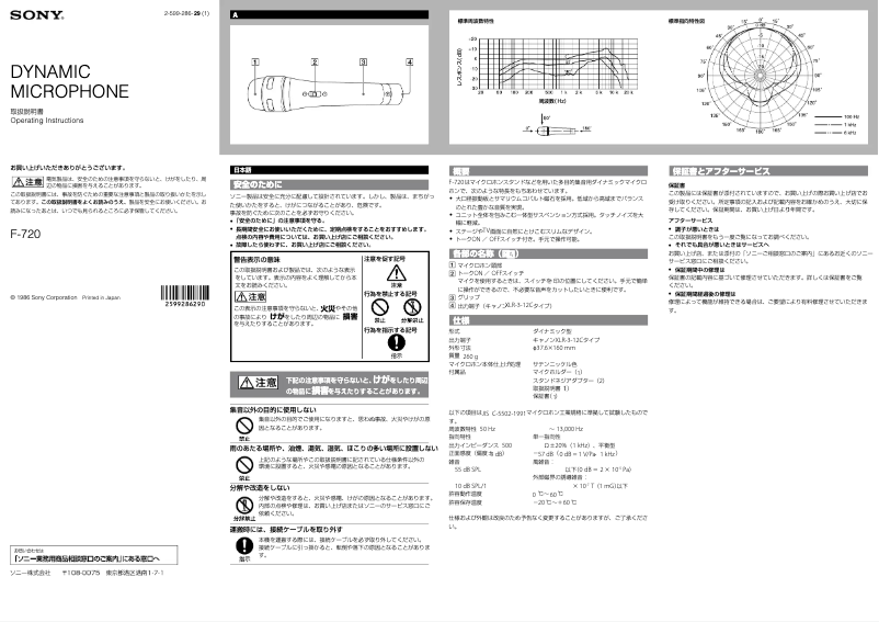 Página 1 del manual Manual de usuario Sony F-720