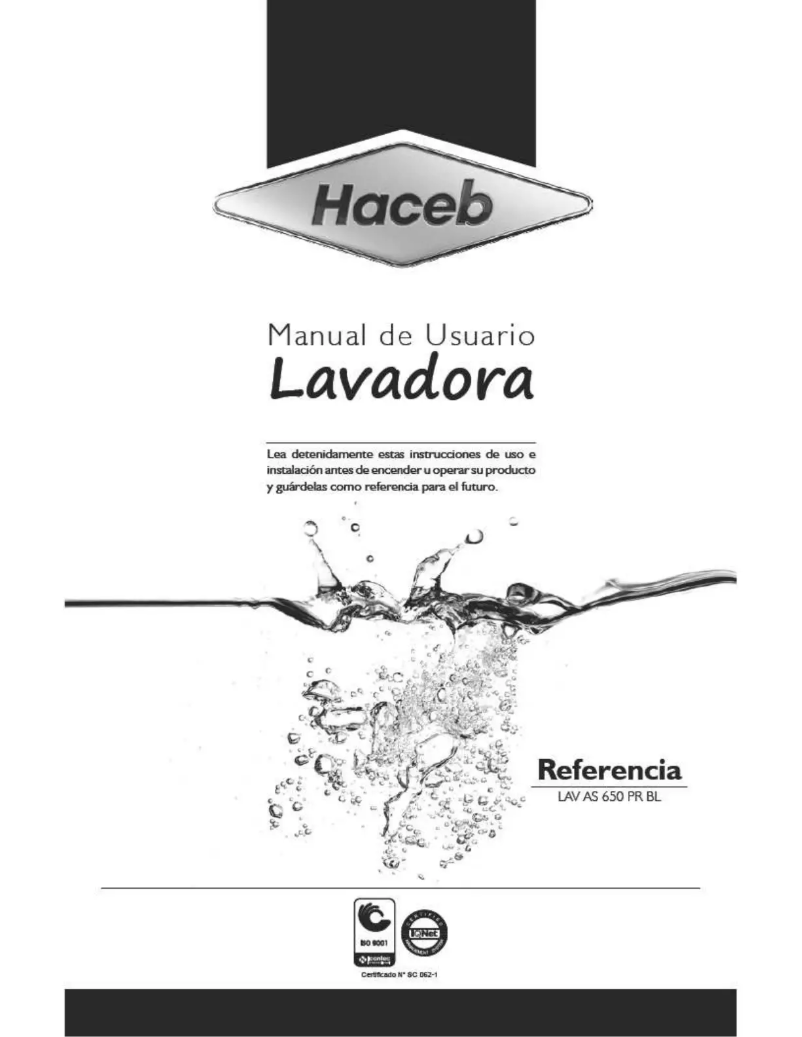 Página 1 del manual Manual de usuario Haceb Assento 650 PR