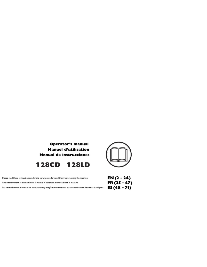 Página nº 1 - Manual de usuario Husqvarna 128CD