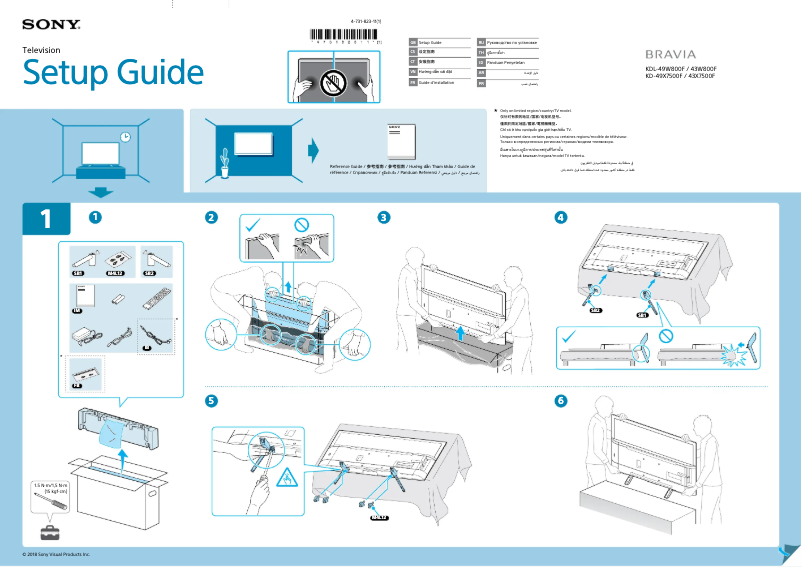 Imagen de la primera página del manual del dispositivo Bravia KD-49X7500F