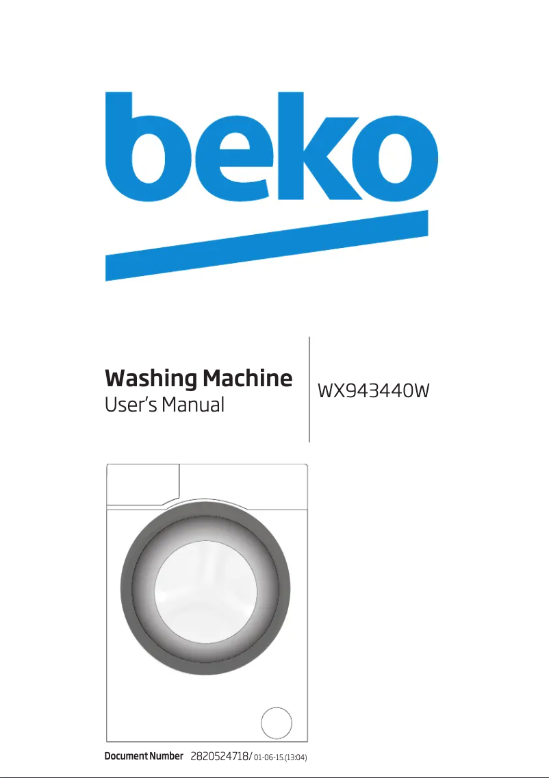 Página 1 del manual Manual de usuario Beko WX 943440