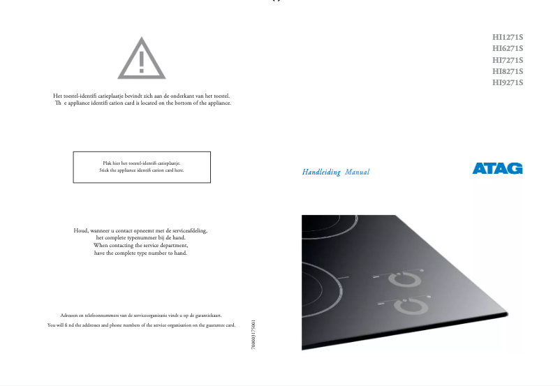 Página 1 del manual Manual de usuario Atag HI6271S