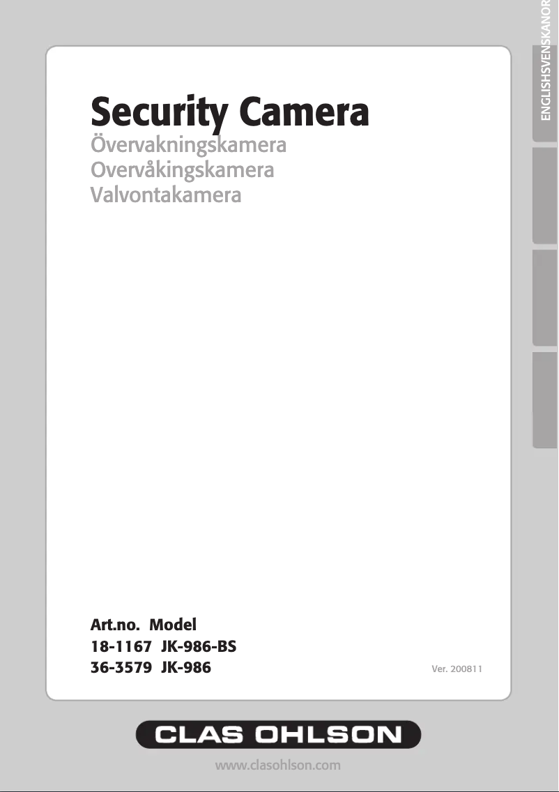 Imagen de la primera página del manual del dispositivo JK-986