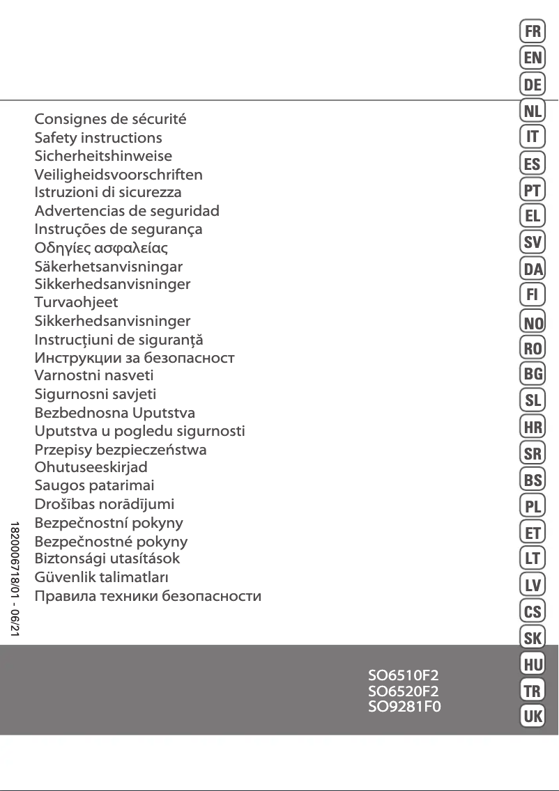 Imagen de la primera página del manual del dispositivo Mini Excel Aqua SO9281
