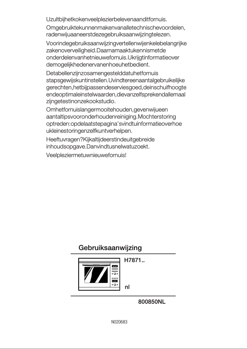 Página nº 1 - Manual de usuario Neff H 7871N2