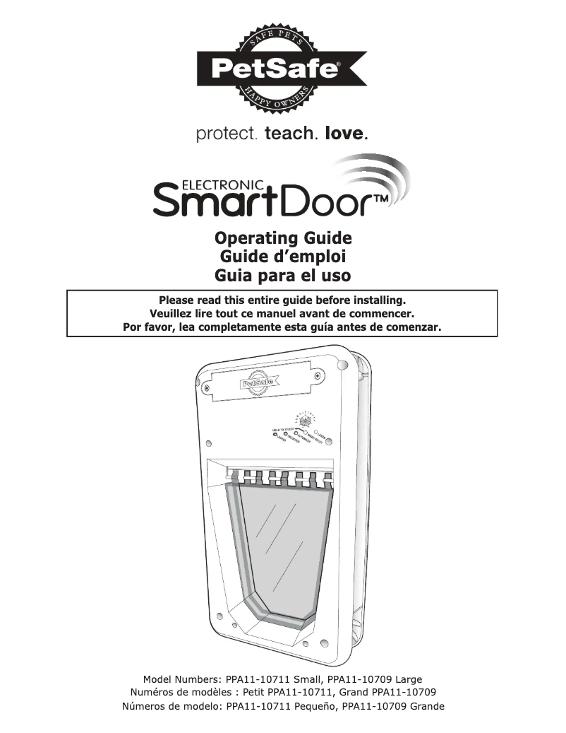 Página nº 1 - Manual de usuario PetSafe SmartDoor Electronic Pet Entry