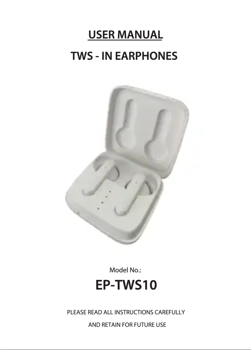 Imagen de la primera página del manual del dispositivo EP-TWS10