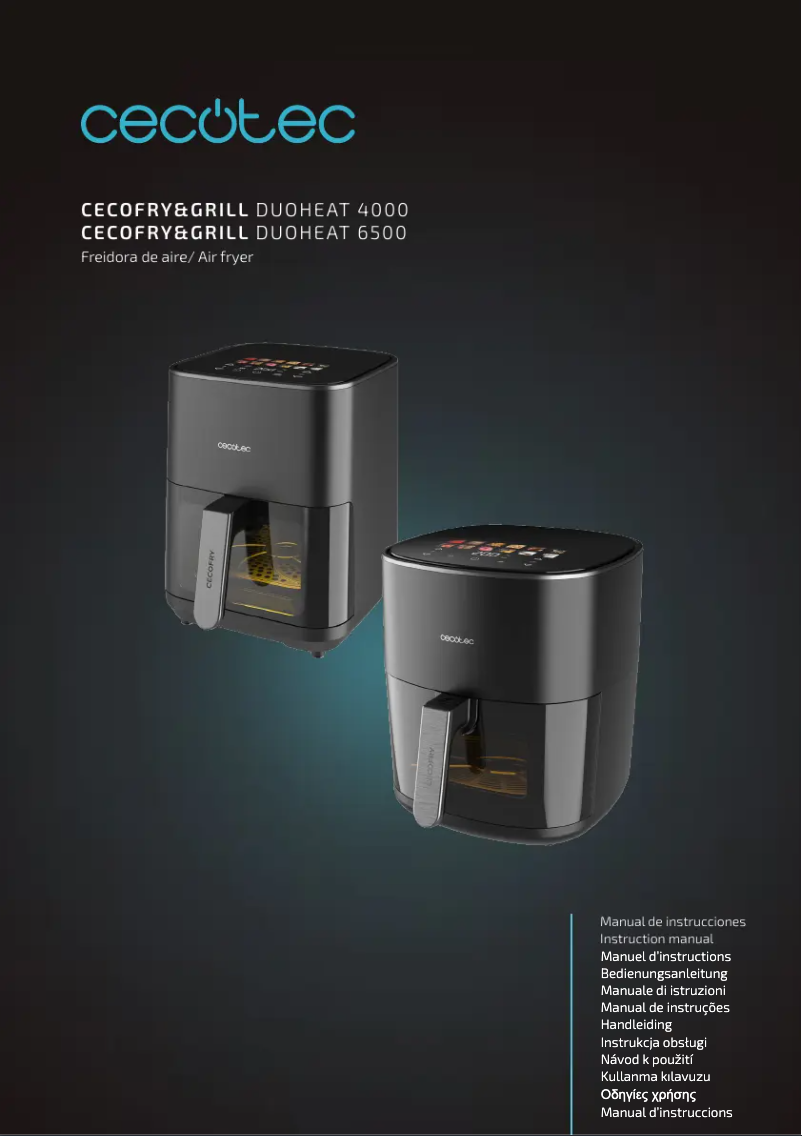Imagen de la primera página del manual del dispositivo Cecofry&Grill Duoheat 4500
