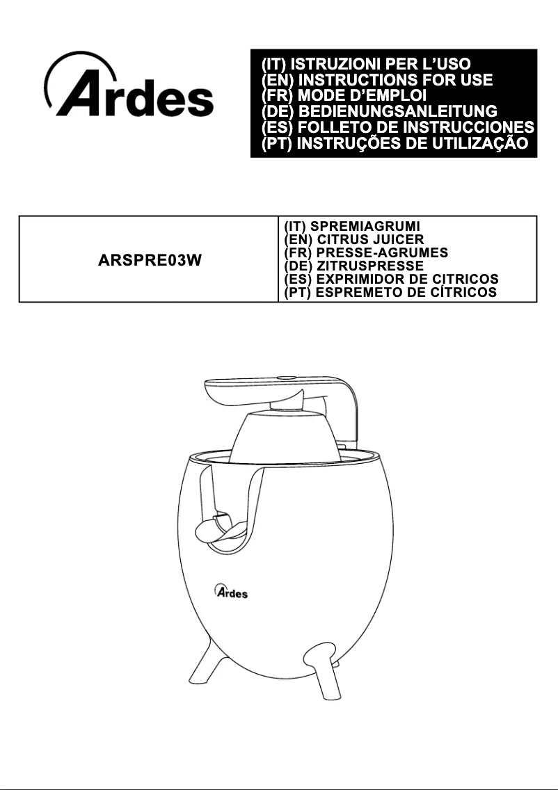 Página nº 1 - Manual de usuario Ardes Juice ART ARSPRE03