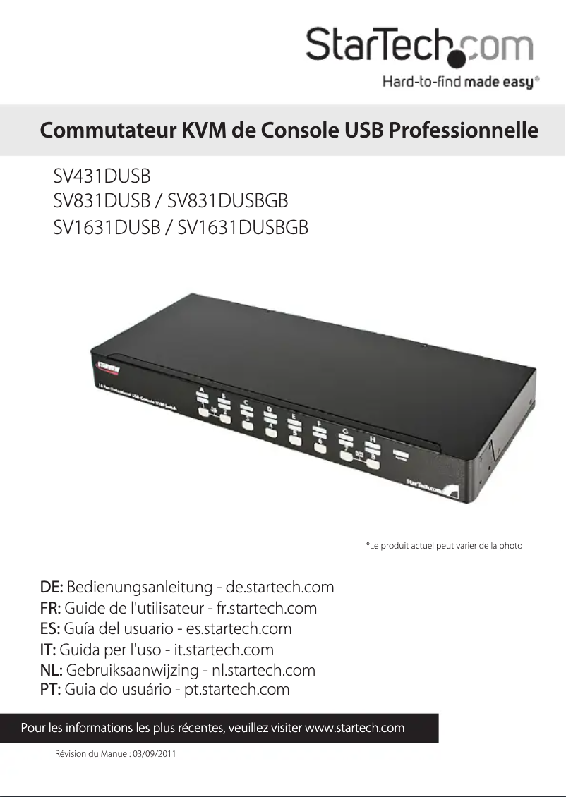 Página 1 del manual Manual de usuario StarTech.com SV1631DUSB