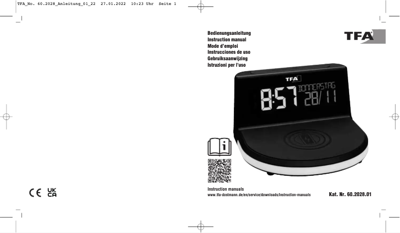Página nº 1 - Manual de usuario TFA Charge-IT Wireless 60.2028.01