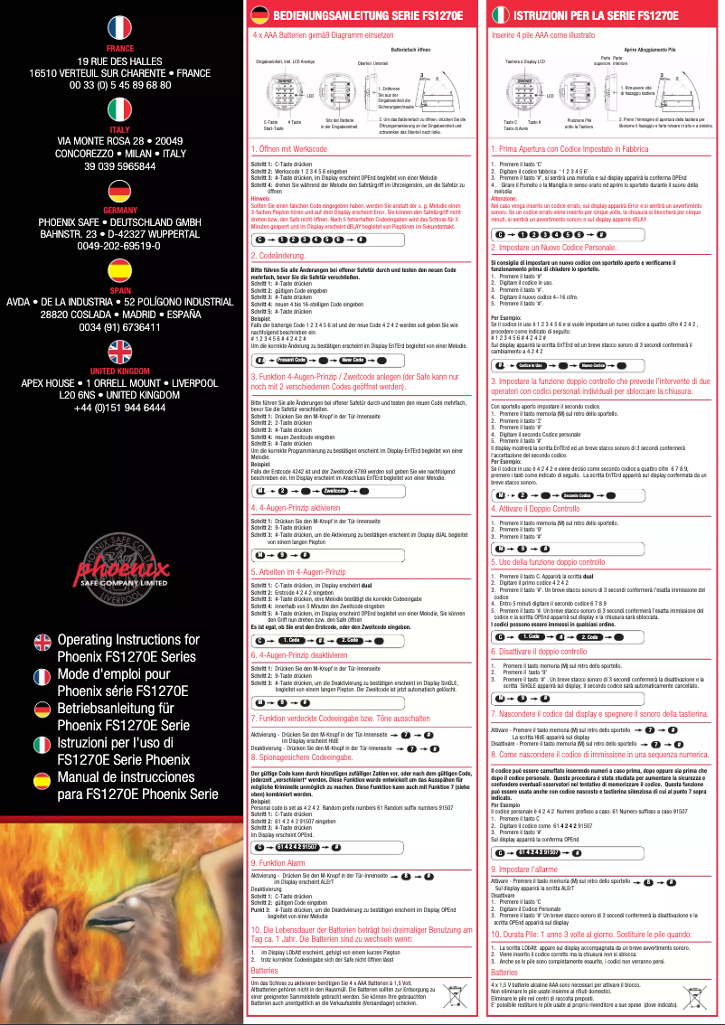 Imagen de la primera página del manual del dispositivo FS1270E