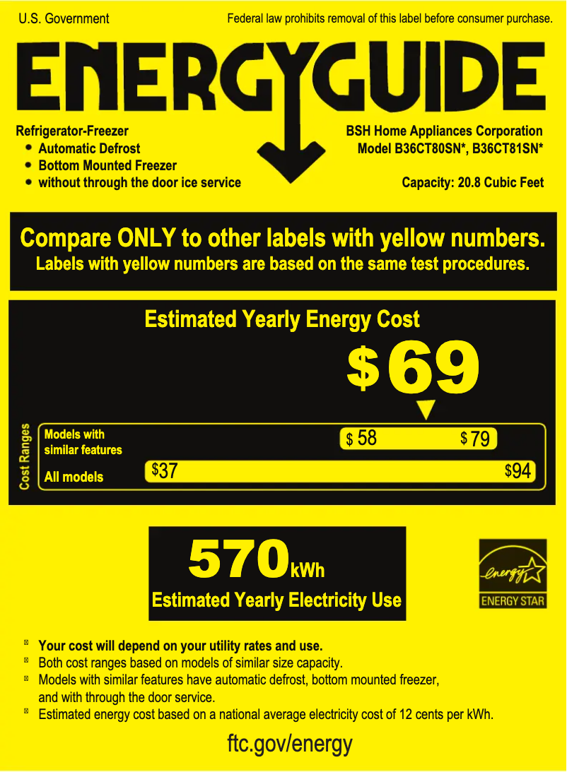 Página nº 1 - Etiqueta energética Bosch B36CT81SNS