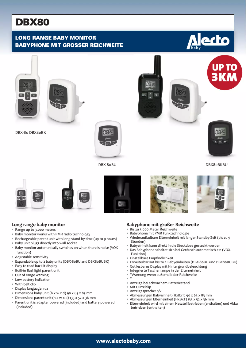 Página 1 del manual Manual de usuario Alecto DBX-80BU