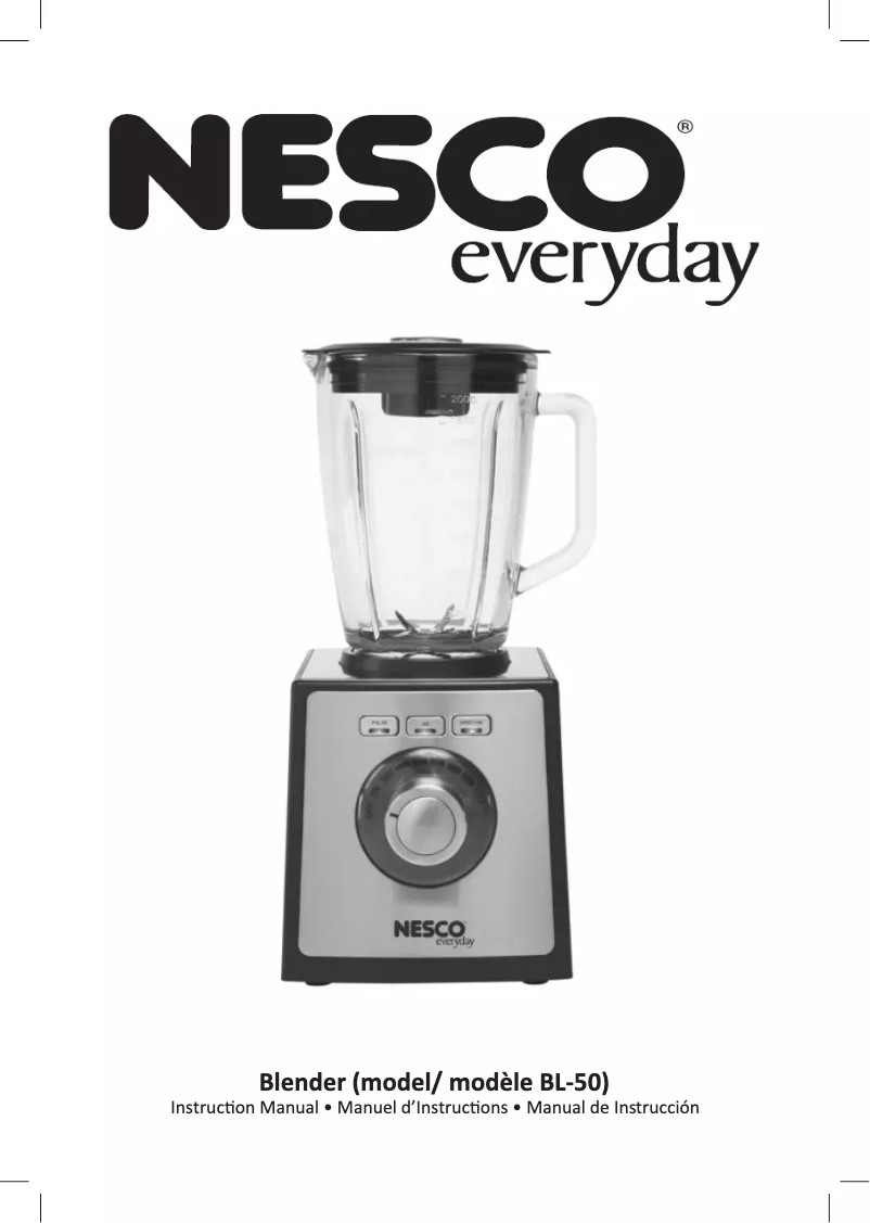 Página 1 del manual Manual de usuario Nesco BL-50