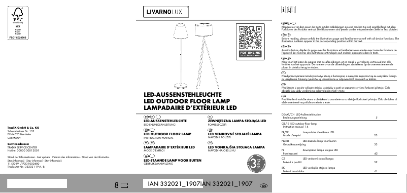 Imagen de la primera página del manual del dispositivo IAN 332021