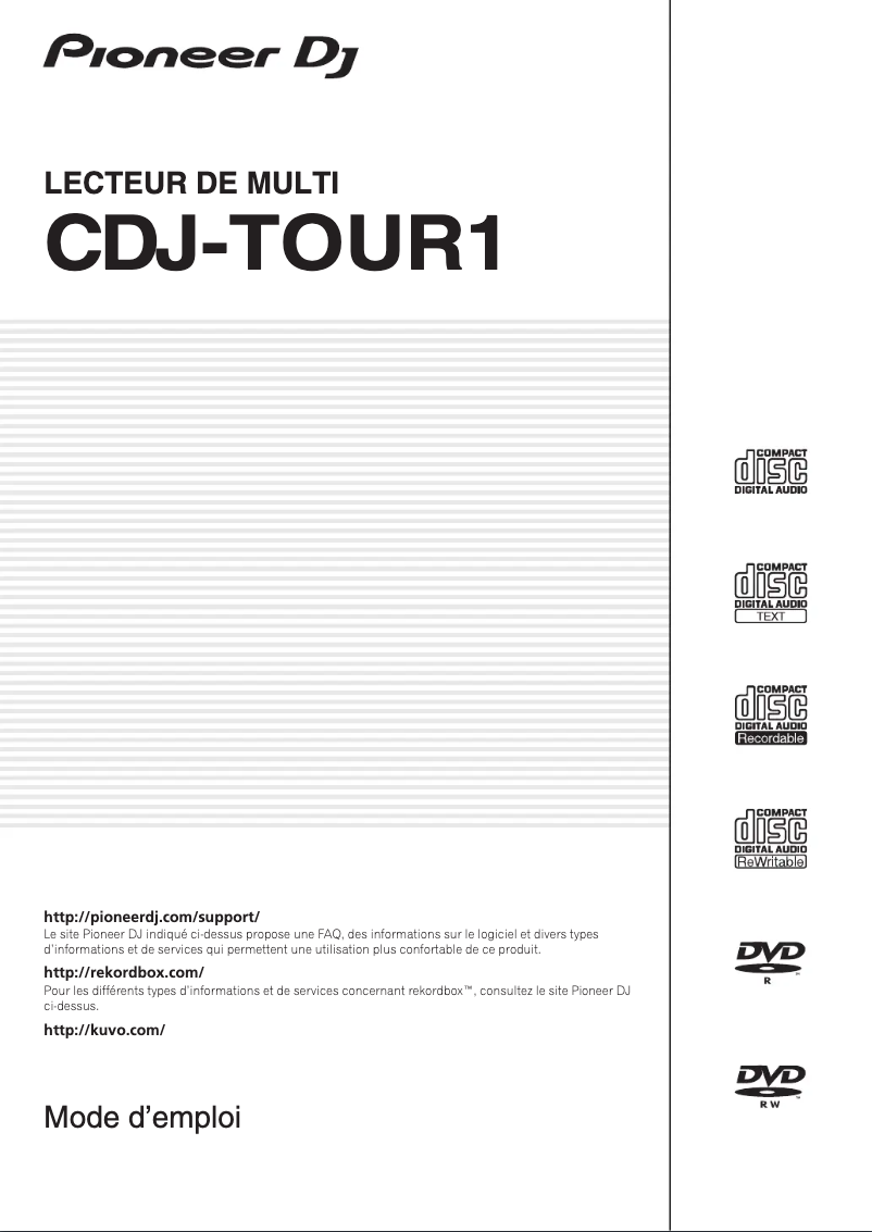 Imagen de la primera página del manual del dispositivo CDJ-TOUR1