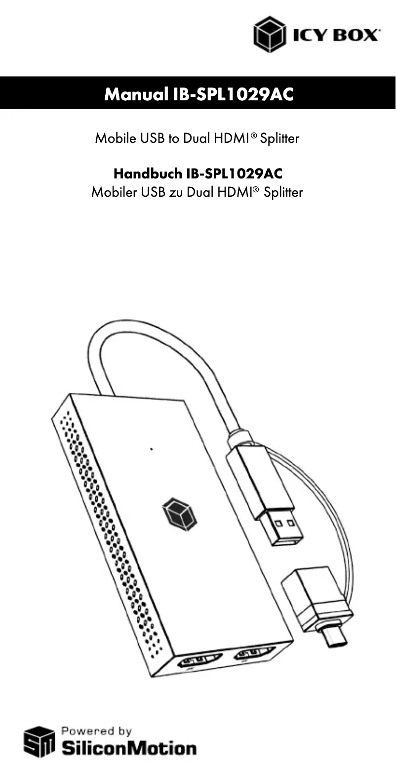Página 1 del manual Manual de usuario Icy Box IB-SPL1029AC