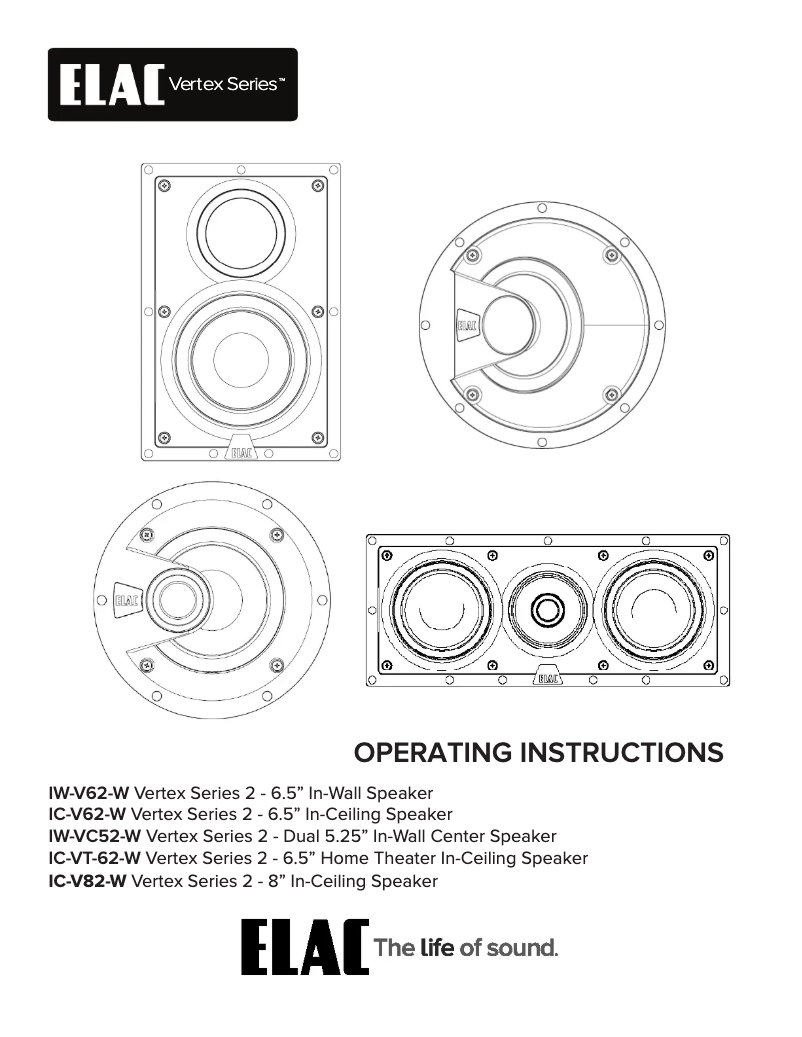 Página nº 1 - Manual de usuario ELAC Vertex II IC-V62-W