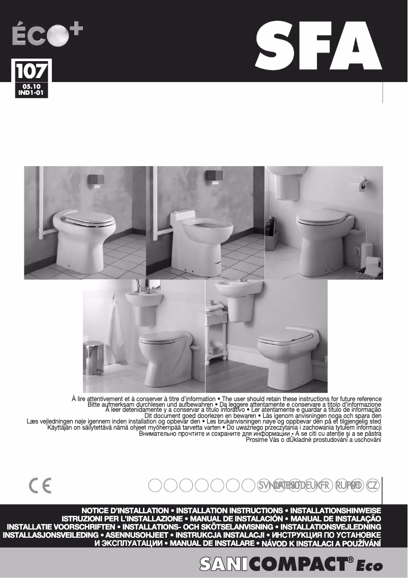 Página 1 del manual Manual de usuario Sanibroyeur SaniCompact 48 ECO+