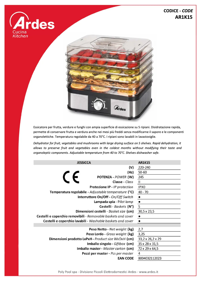 Página nº 1 - Ficha técnica Ardes AR1K15