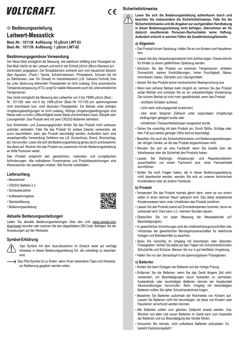 Imagen de la primera página del manual del dispositivo LWT-02