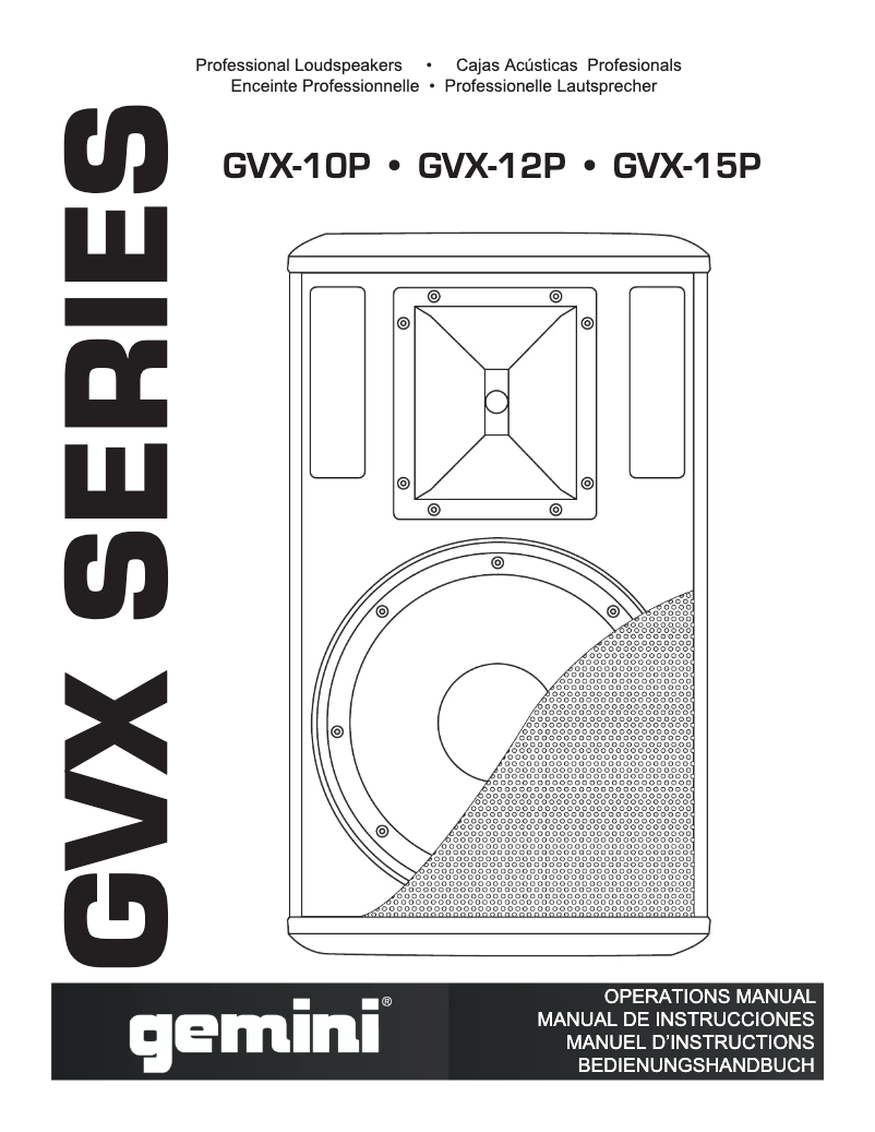 Imagen de la primera página del manual del dispositivo GVX-15P