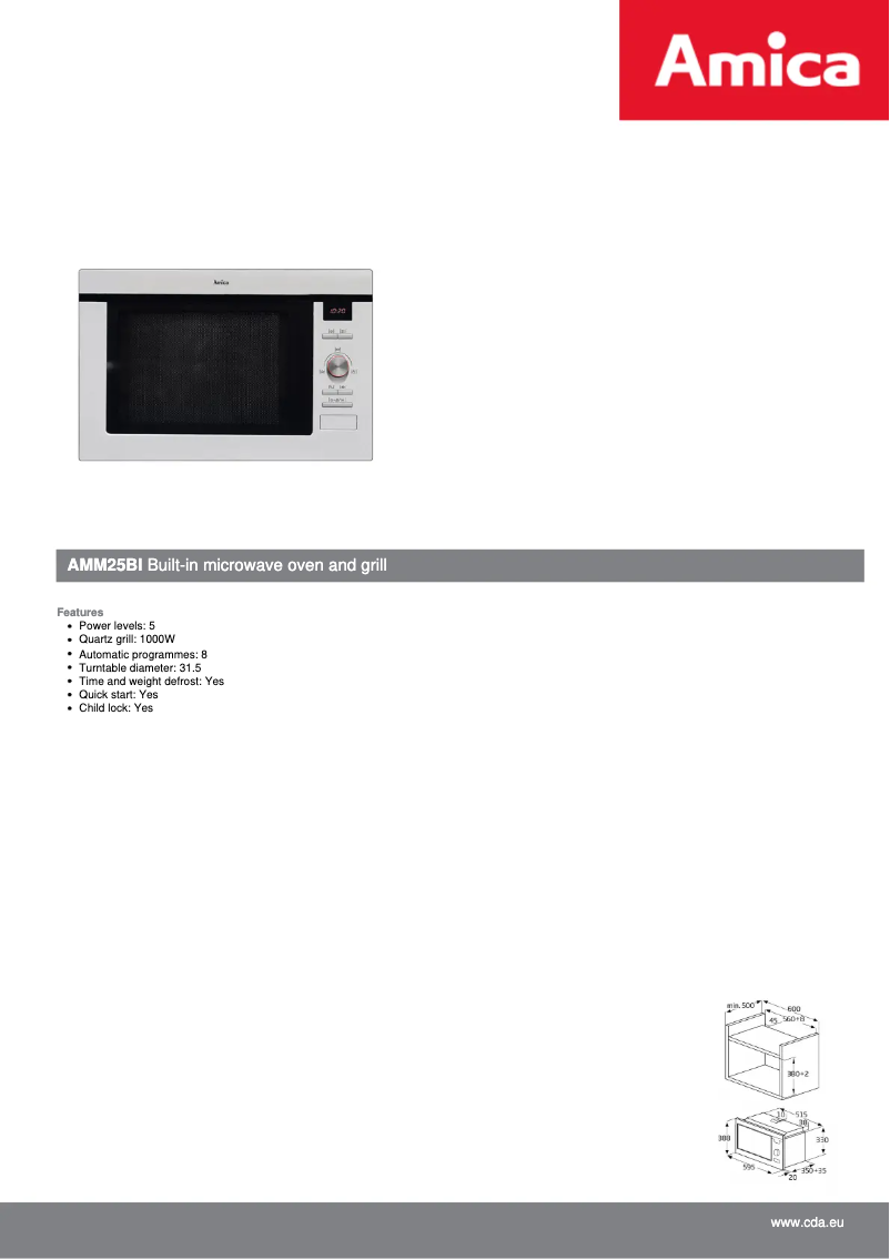 Imagen de la primera página del manual del dispositivo AMM25BI