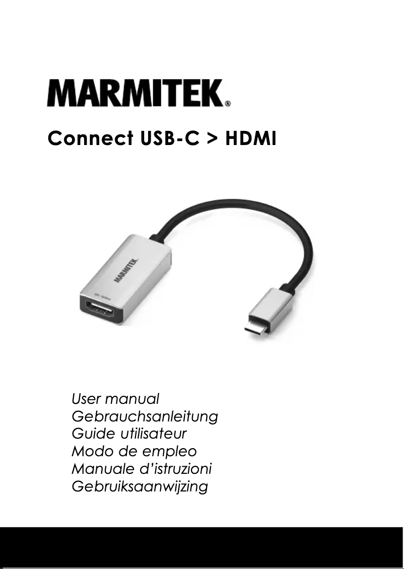 Imagen de la primera página del manual del dispositivo Connect USB C > HDMI