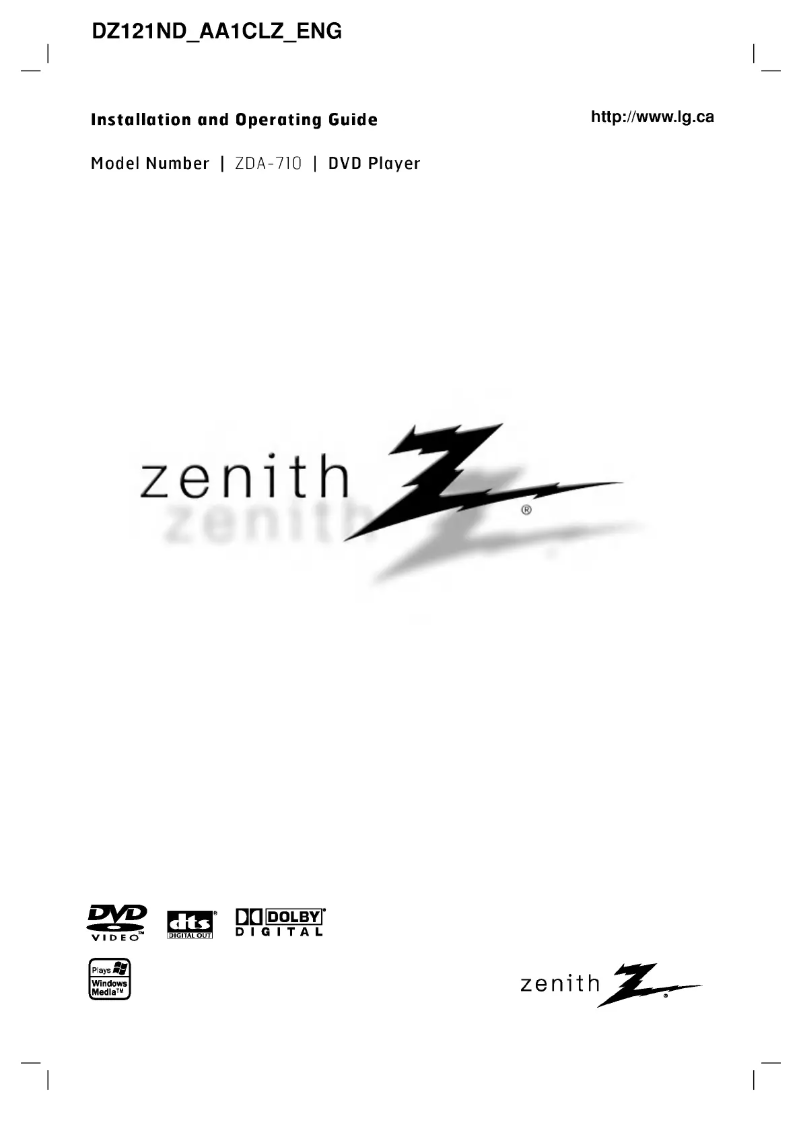 Imagen de la primera página del manual del dispositivo DZ121ND