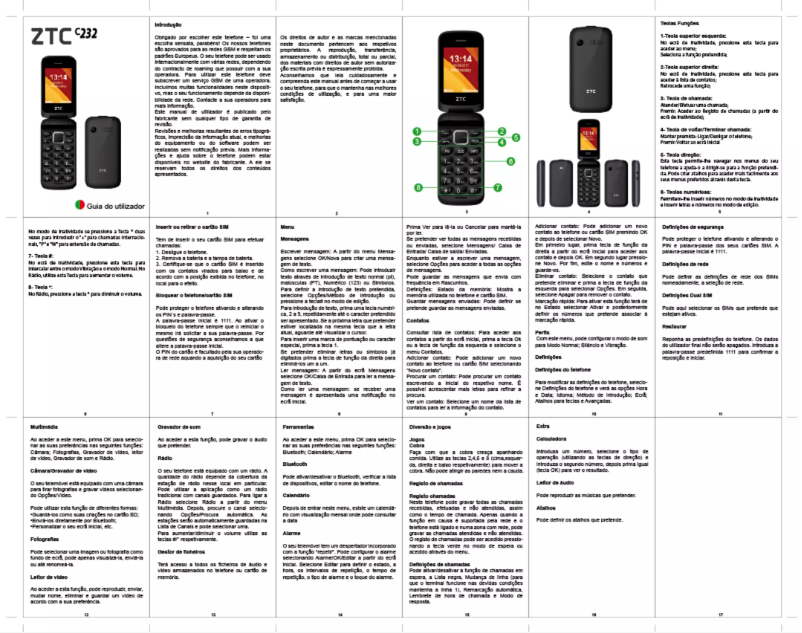 Imagen de la primera página del manual del dispositivo C232