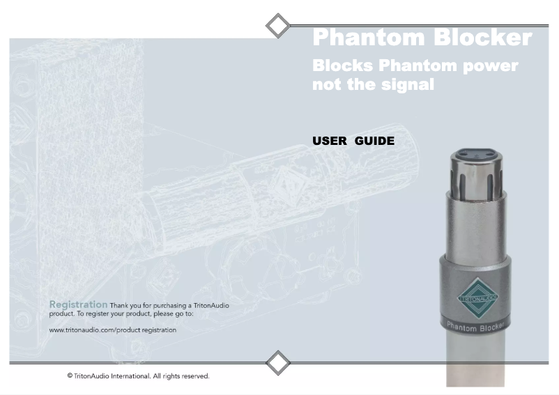 Página 1 del manual Manual de usuario Triton Phantom Blocker