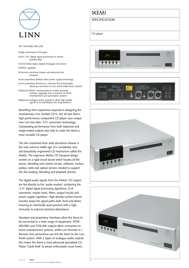 Imagen de la primera página del manual del dispositivo Ikemi