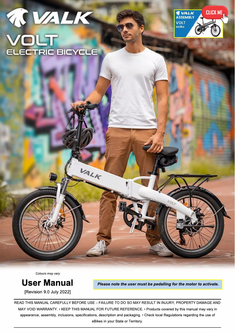 Imagen de la primera página del manual del dispositivo Volt