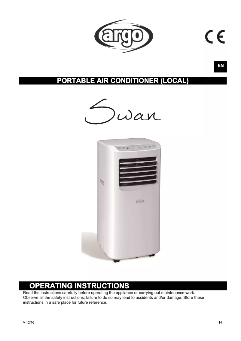 Página 1 del manual Manual de usuario ARGO Swan