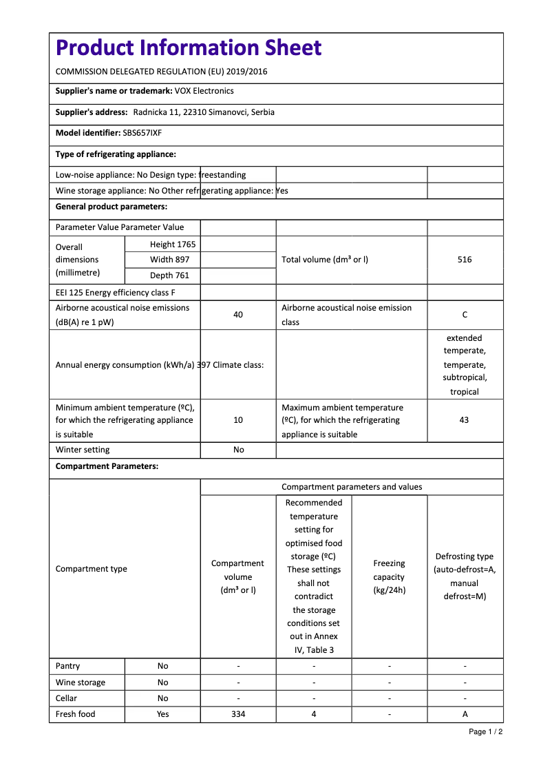 Imagen de la primera página del manual del dispositivo SBS657IXF