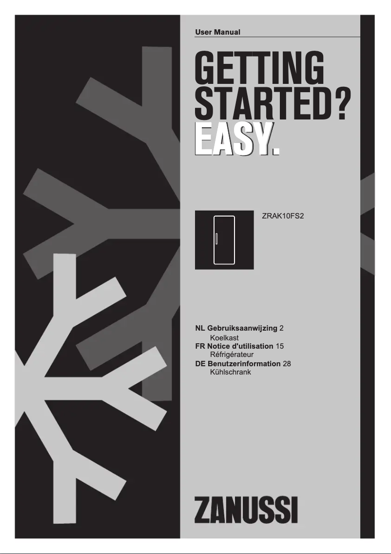 Imagen de la primera página del manual del dispositivo ZRAK10FS2