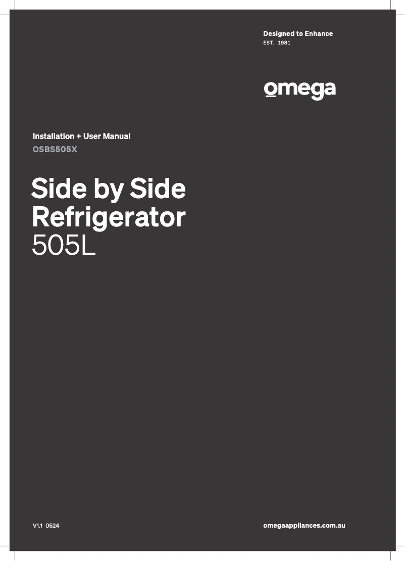 Imagen de la primera página del manual del dispositivo OSBS505X