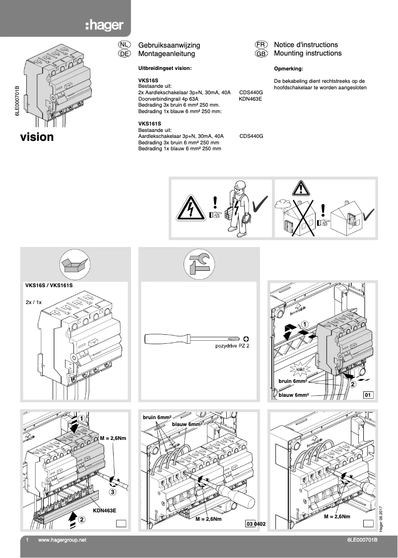 Imagen de la primera página del manual del dispositivo Vision VKS16S