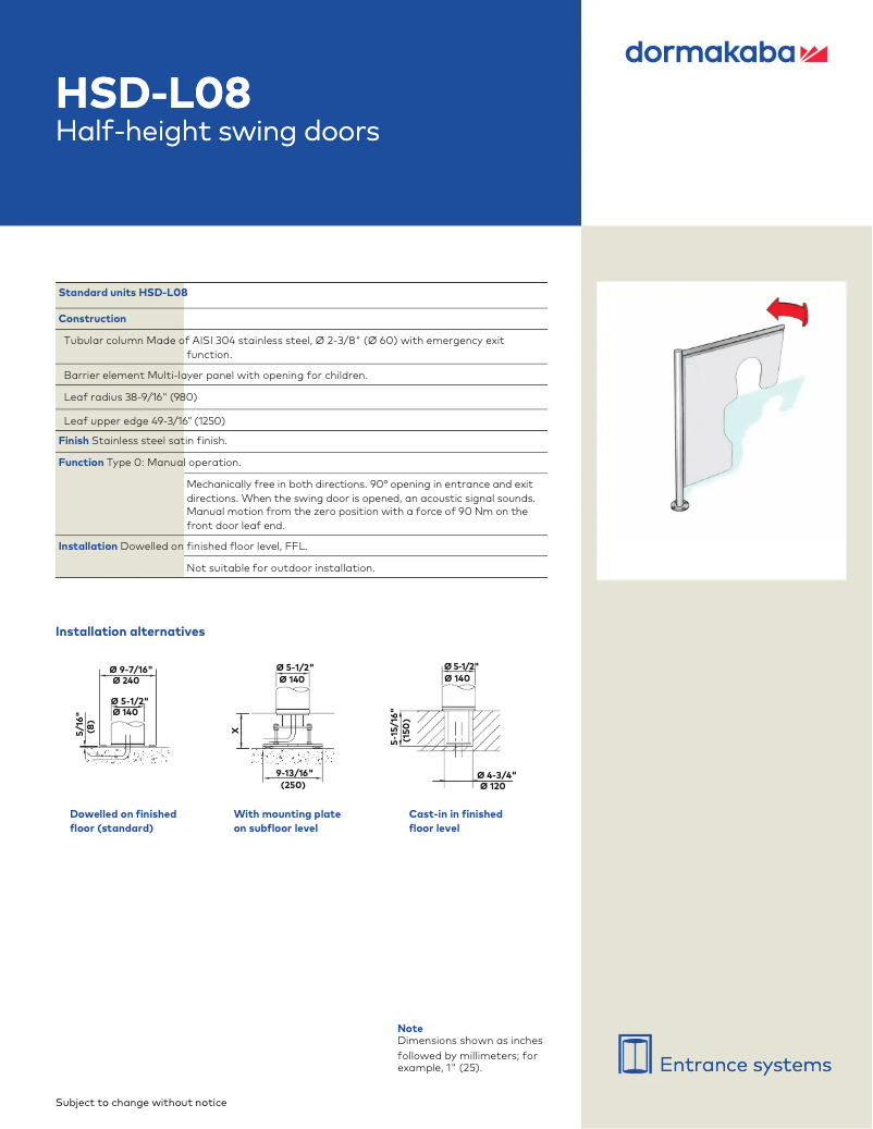 Imagen de la primera página del manual del dispositivo HSD-L08