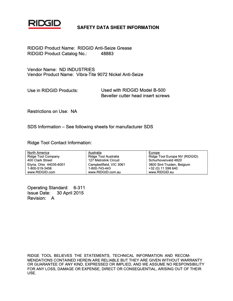 Imagen de la primera página del manual del dispositivo B-500