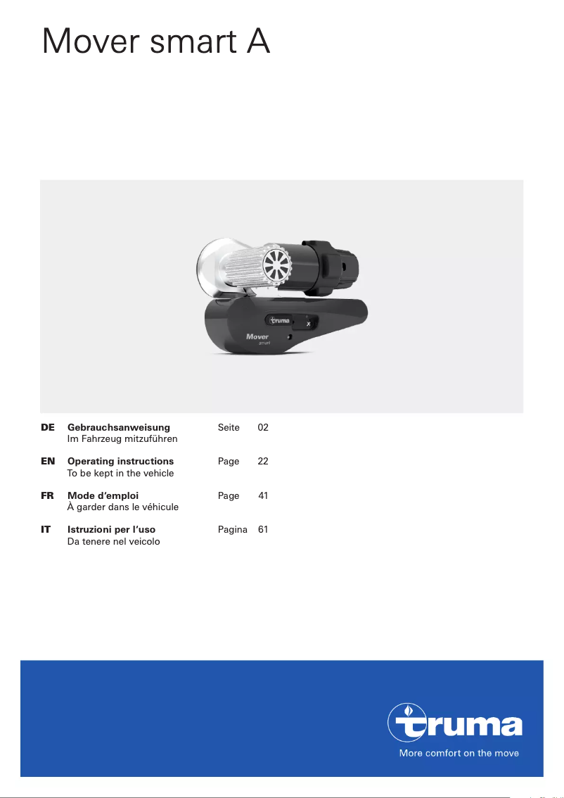 Imagen de la primera página del manual del dispositivo Mover smart A